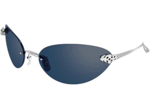 Cartier Panthere de Cartier Sunglasses Silver/Blue (CT0635S-002-FR)