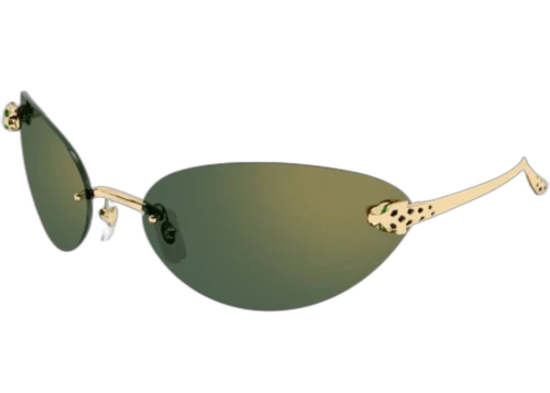 Cartier Panthere de Cartier Sunglasses Gold/Green (CT0635S-003-FR)