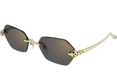 Cartier Panthere de Cartier Sunglasses Gold/Grey (CT0636S-001-FR)