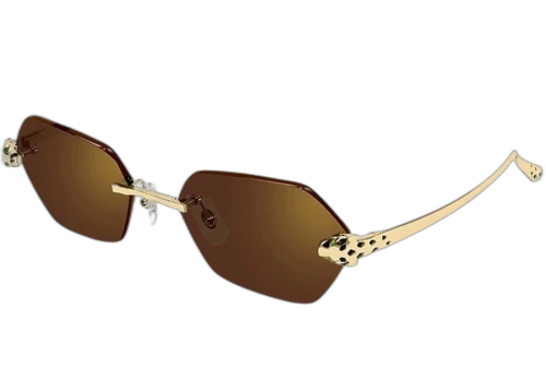 Cartier Panthere de Cartier Sunglasses Gold/Brown (CT0636S-002-FR)