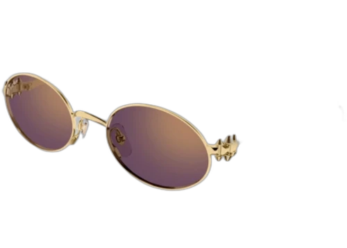 Cartier Clash de Cartier Sunglasses Gold/Violet (CT0644S-002-FR)