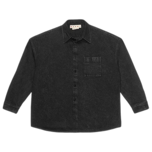 Marni Marble Dyed Denim Shirt 'Black'