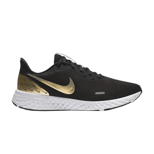 Nike Revolution 5 Premium 'Black Metallic Gold' (Women's)