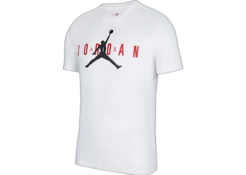 Jordan Air Wordmark T-shirt White/Gym Red/Black