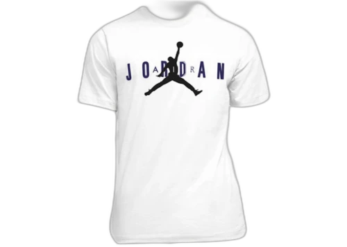 Jordan Air Wordmark T-shirt White/Varsity Purple/Black