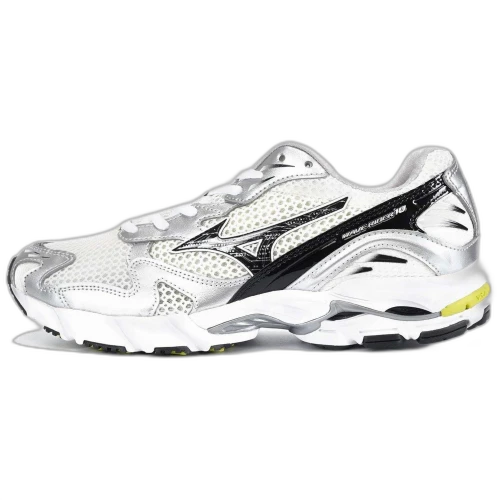 Mizuno Wave Rider 10 Snow White Black Sylvan Green