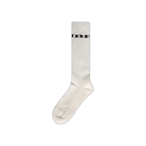 Rick Owens DRKSHDW Knee High Socks 'Milk/Black'