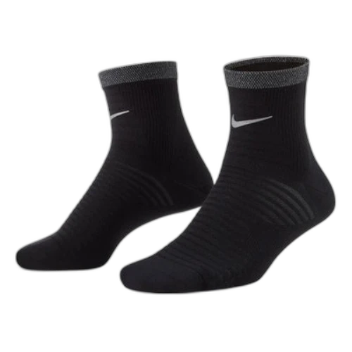 Nike Spark Lightweight Reflective Logo Sports Running Socks One Pair Black