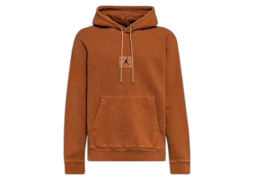 Jordan Flight Heritage Washed Fleece Pullover Hoodie Dark Russet