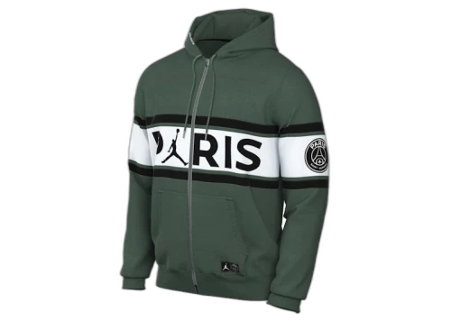 Jordan Paris Saint-Germain Full Zip Hoodie Noble Green