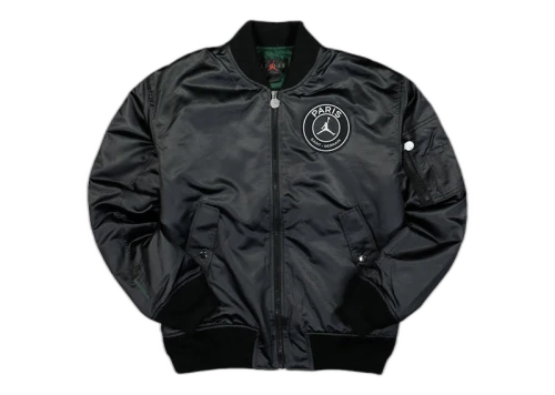 Air Jordan x Paris Saint-Germain MA-1 Bomber Jacket Black/Pine Green