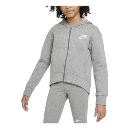 (GS) Nike Sportswear Club Fleece Full-Zip Hoodie 'Carbon Heather'