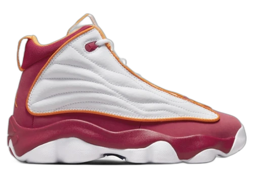 Jordan Pro Strong White Cardinal Red Vivid Orange (GS)