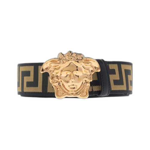 Versace Medusa Logo Belt Black/Gold
