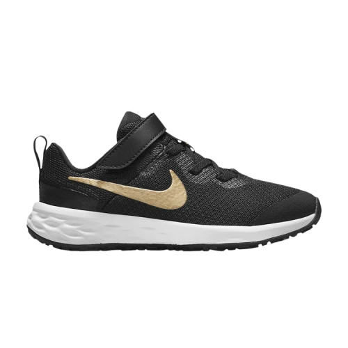 Nike Revolution 6 PS 'Black Metallic Gold'