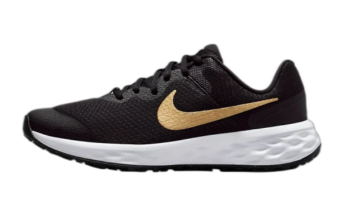 Nike Revolution 6 GS 'Black Metallic Gold'