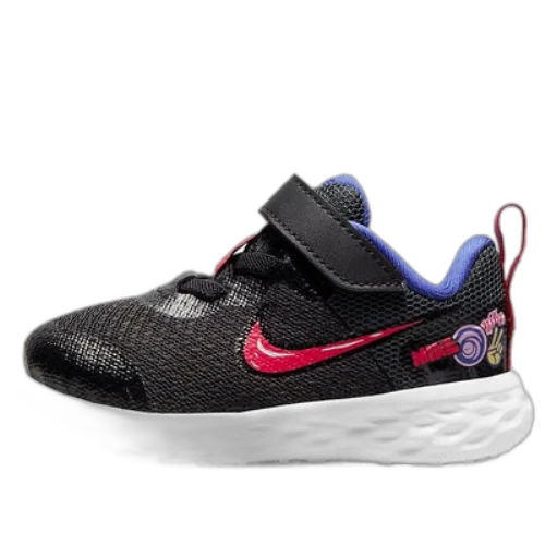 (TD) Nike Revolution 6 Low-Top Running Shoes Black/Red/Purple