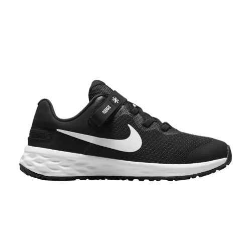 Nike Revolution 6 FlyEase PS 'Black White'