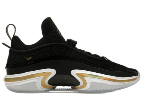 Jordan 36 Low Black Gold (Clear Sole)