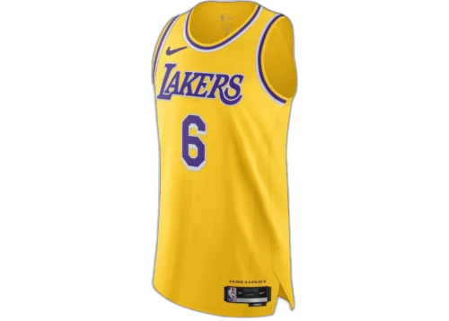 Nike NBA Los Angeles Lakers Lebron James 6 Authentic Jersey Yellow
