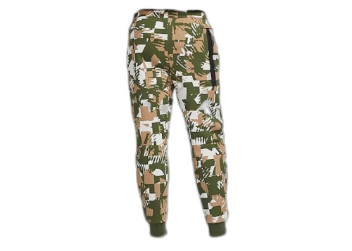 Nike Sportswear Tech Fleece All Over Print Jogger Pant Light Bone/Rough Green/Black
