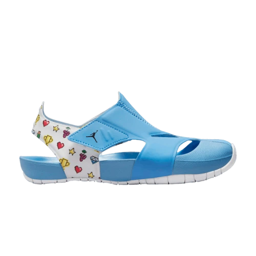 (PS) Air Jordan Flare 'University Blue Poison Lemon Yellow White'