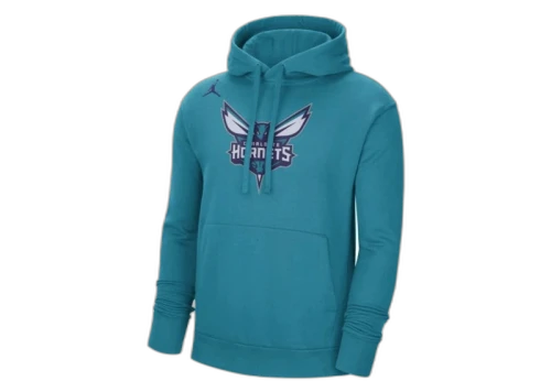 Jordan NBA Charlotte Hornets Fleece Pullover Loose Fit Hoodie Teal