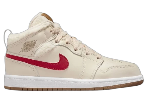 Jordan 1 Mid Utility Fleece Pearl White (PS)