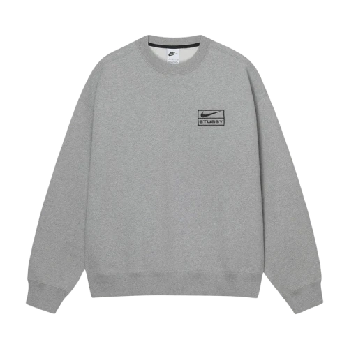 Stussy x Nike Fleece Crew 'Dark Grey Heather'