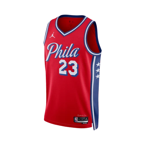 Air Jordan LeBron James Philadelphia 76ers Swingman Statement Edition Jersey 'Red'