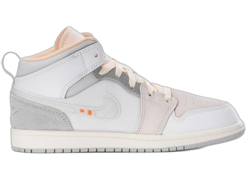 Jordan 1 Mid SE Craft Craft Inside Out White Grey (PS)