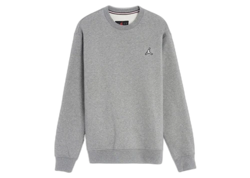 Jordan Essentials Fleece Crew Pullover Sweatshirt Grey