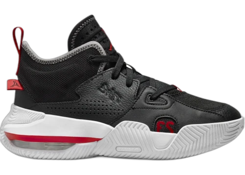 Jordan Stay Loyal 2 Black University Red Wolf Grey White (GS)