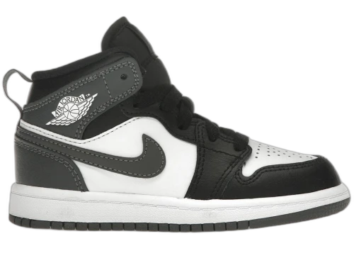 Jordan 1 Mid Black White Iron Grey (PS)