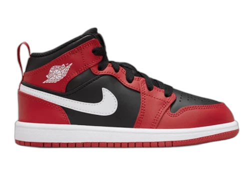 Jordan 1 Mid Black Gym Red (PS)