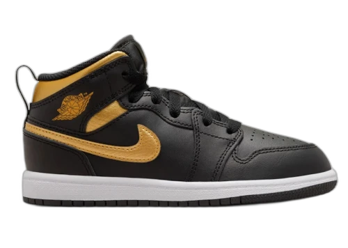 Jordan 1 Mid Metallic Gold Black (PS)