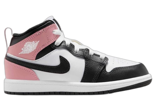 Jordan 1 Mid White Rust Pink Black (PS)