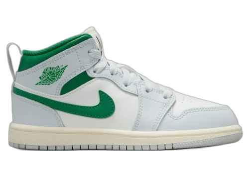 Jordan 1 Mid Summit White Pure Platinum Sail Pine Green (PS)