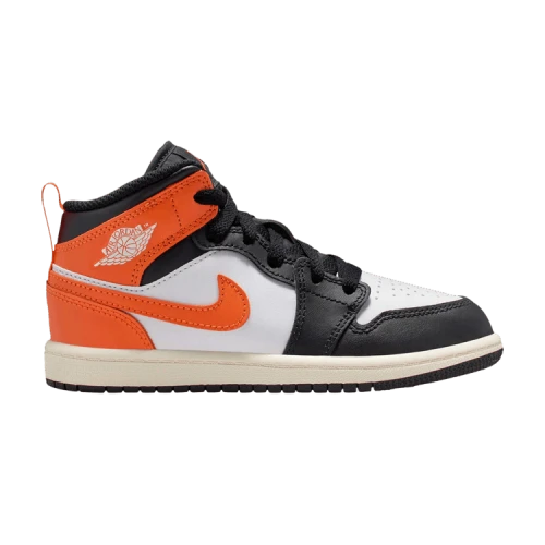 Jordan 1 Mid Black Toe Starfish (PS)