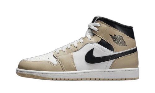 Jordan 1 Mid Summit White Off Noir Rattan