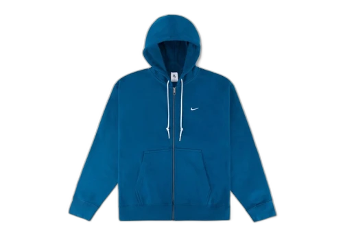 Nike Solo Swoosh Full Zip Hoodie Valerian Blue/White