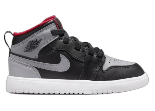 Jordan 1 Mid ALT Black Fire Red White Cement Grey (PS)