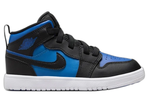 Jordan 1 Mid ALT Black White Royal Blue (PS)