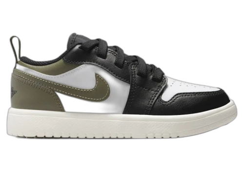 Jordan 1 Low ALT Black Medium Olive Sail White (PS)