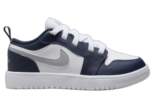 Jordan 1 Low ALT White Midnight Navy Wolf Grey (PS)