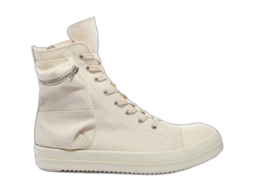Rick Owens Drkshdw Cargo Lace Hi Natural Milk