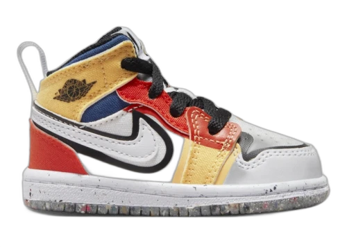 Jordan 1 Mid SE White Picante Red French Blue Black (TD)