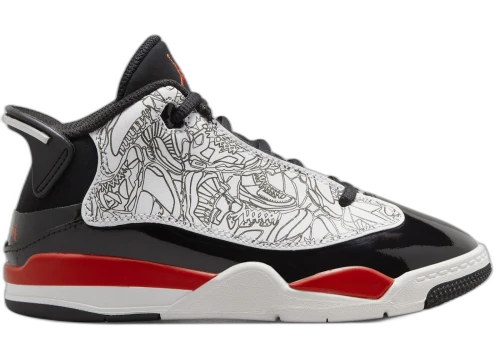Jordan Dub Zero White Black Fire Red (PS)