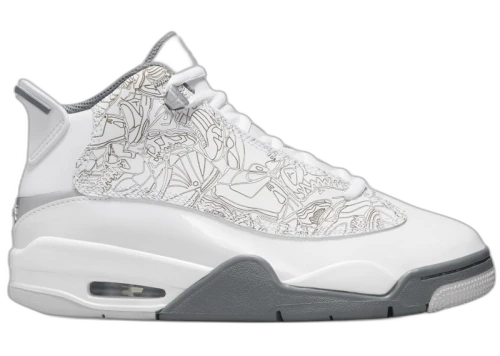 Jordan Dub Zero White Metallic Silver Neutral Grey Cool Grey (GS)