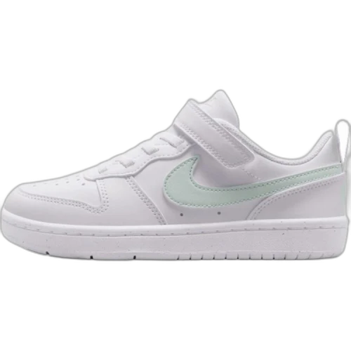 Nike Court Borough Low top Skateboard Shoes White Green Kids'